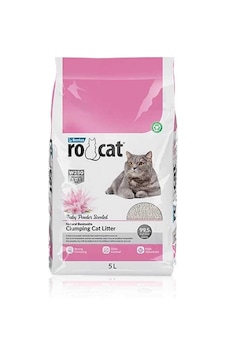 Rocat Bebek Pudrası Kokulu Topaklaşan Bentonit Kedi Kumu 5 L Rocat Bebek Pudrası Kokulu Topaklaşan Bentonit Kedi Kumu 5 L