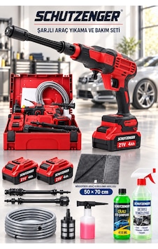 Akülü Şarjlı Araba Oto Yıkama Makinesi Tabancası Mikrofiber Kurulama Bez Detaylı Temizleme Cılalı Şampuan Kırmızı T9 Akülü Şarjlı Araba Oto Yıkama Makinesi Tabancası Mikrofiber Kurulama Bez Detaylı Temizleme Cılalı Şampuan Kırmızı T9