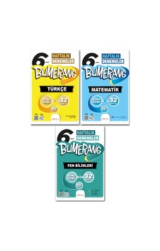 6. Sınıf Türkçe Matematik Fen Bilimleri Bumerang Haftalık Denemeler Günay Yayınları 6. Sınıf Türkçe Matematik Fen Bilimleri Bumerang Haftalık Denemeler Günay Yayınları