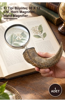 1 Adet Boynuz Büyüteç El Tipi Büyüteç 30 X 13 Cm, Horn Magnifier, Hand Magnifier 1 Adet Boynuz Büyüteç El Tipi Büyüteç 30 X 13 Cm, Horn Magnifier, Hand Magnifier
