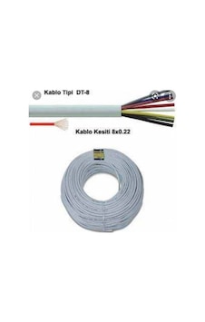 100 Mt Cca Dt 8 Diyafon Kablosu 8 X0.22 Mikron 100 Mt Cca Dt 8 Diyafon Kablosu 8 X0.22 Mikron