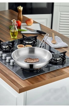 Cooker Lara Saplı Çelik Tava 28 Cm Gri