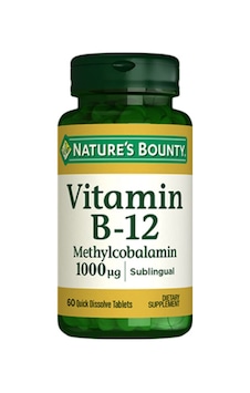 Natures Bounty Vitamin B-12 Methylcobalamin 1000 Mcg Takviye Edici Gıda 60 Tablet