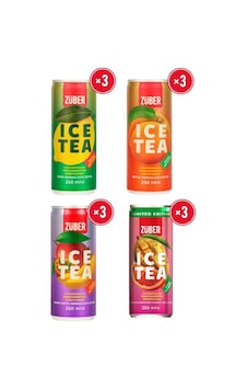 Ice Tea Soğuk Çay Deneme Paketi 250ml X 12 Adet Limon, Şeftali, Tropik, Mango&greyfurt