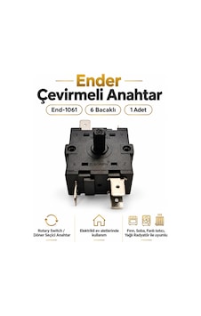 Ender 6 Bacaklı Çevirmeli Anahtar Kademeli Anahtar Ender 6 Bacaklı Çevirmeli Anahtar Kademeli Anahtar