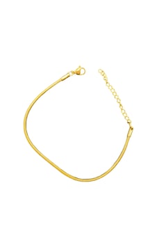Altın Kaplama Snake Chain İnce Çelik Zincir Kadın Bileklik - 22 Cm Altın Altın Kaplama Snake Chain İnce Çelik Zincir Kadın Bileklik - 22 Cm Altın