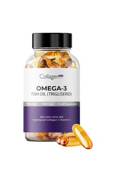 Platinum Omega-3 Premium Fish Oil 90 Softgel X 1000mg, Balık Yağı, Hidrolize Kolajen & C Vitamini Platinum Omega-3 Premium Fish Oil 90 Softgel X 1000mg, Balık Yağı, Hidrolize Kolajen & C Vitamini