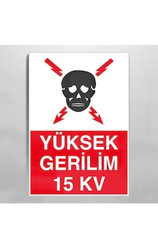 Yüksek Gerilim Uyarı Levhası 30x40cm Yüksek Gerilim Uyarı Levhası 30x40cm