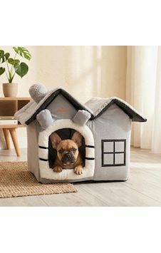 Gobypet 2 Çatılı Kedi Evi Ve Küçük Irk Köpek Kulübesi Ve Yuvası Minderli Peluş İç Mekan Yatağ Gobypet 2 Çatılı Kedi Evi Ve Küçük Irk Köpek Kulübesi Ve Yuvası Minderli Peluş İç Mekan Yatağ