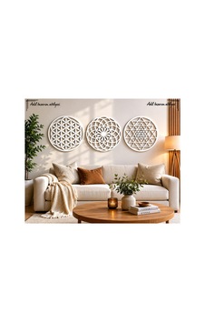 Ahşap Yaşam Çiçeği Sri Yantra Torus Ahşap Yaşam Çiçeği Sri Yantra Torus