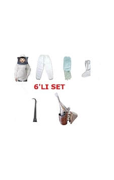 6li Set Normal Maske, Pantolon, Eldiven, Arıcı Çorabı.el Demiri Ve Ilaç Körük 6li Set Normal Maske, Pantolon, Eldiven, Arıcı Çorabı.el Demiri Ve Ilaç Körük