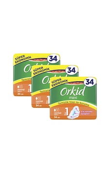 Orkid Maxi Normal 34'Lü X 3 Adet = 102 Adet Ped Orkid Maxi Normal 34'Lü X 3 Adet = 102 Adet Ped