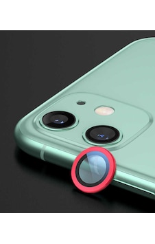 İphone 12 Uyumlu Kamera Koruyucu-kırmızı Kırmızı