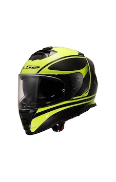 Ls2 Storm 2 Dodger Kapalı Motosiklet Kaskı Neon Sarı - Mat Siyah