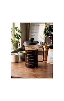 Siyah Bambu Kapaklı French Press 600 Ml