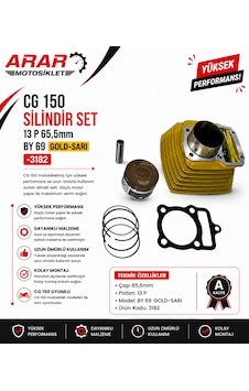 Cg 150 Silindir Set 13 P 65,5mm By 69 Gold-sarı -3182 Cg 150 Silindir Set 13 P 65,5mm By 69 Gold-sarı -3182