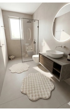 Bubble Papatya Set Banyo Paspası 2'li Set Pofuduk Yumuşak Peluş Kaymaz Taban Yıkanabilir Dekoratif Banyo Halısı Paspası Krem Krem Bubble Papatya Set Banyo Paspası 2'li Set Pofuduk Yumuşak Peluş Kaymaz Taban Yıkanabilir Dekoratif Banyo Halısı Paspası Krem Krem