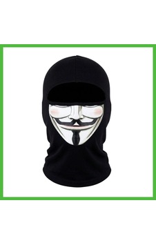 Vaveni Unisex Anonymous Baskılı Balaklava 1 Adet Tek Beden Viskoz Kask İçi Motosiklet Maskesi Renk: Siyah Beden: Standart Arz Vaveni Unisex Anonymous Baskılı Balaklava 1 Adet Tek Beden Viskoz Kask İçi Motosiklet Maskesi Renk: Siyah Beden: Standart Arz