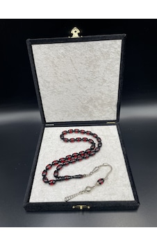 Onurlu Tesbihane Çift Renk Beyrut Tesbih Kırmızı 8x12 Mm Kapsül Kesim Erkek Tesbihi Gümüş Onurlu Tesbihane Çift Renk Beyrut Tesbih Kırmızı 8x12 Mm Kapsül Kesim Erkek Tesbihi Gümüş