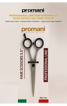Professional Line Hair Scissors 5.5 - Siyah Detaylı Saç Kesim Makası Professional Line Hair Scissors 5.5 - Siyah Detaylı Saç Kesim Makası