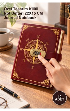 10 Adet Deri Şifreli Defter Özel Tasarım Kilitli Not Defteri 22x15 Cm Journal Notebook 1 10 Adet Deri Şifreli Defter Özel Tasarım Kilitli Not Defteri 22x15 Cm Journal Notebook 1