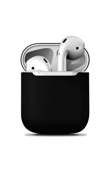 Apple Uyumlu AirPods Kılıf Zore Airbag 13 Silikon Siyah Apple Uyumlu AirPods Kılıf Zore Airbag 13 Silikon Siyah
