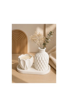 Taş Tozu Dekoratif Vazo Ve Mum Seti El Yapımı Modern İskandinav Dekor, Salon Banyo Ofis Masa Üstü Dekorasyonu Beyaz - 902655288 Beyaz - 902655288 Beyaz Taş Tozu Dekoratif Vazo Ve Mum Seti El Yapımı Modern İskandinav Dekor, Salon Banyo Ofis Masa Üstü Dekorasyonu Beyaz - 902655288 Beyaz - 902655288 Beyaz