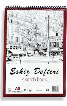 Mcolor Eskiz Defteri A5 Üstten Spiralli 110 Gr 50 Krem Yp Mcolor Eskiz Defteri A5 Üstten Spiralli 110 Gr 50 Krem Yp
