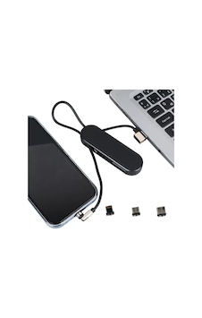 Pm-25906 Siyah 3ın1 Type C- Lightning- Micro Usb Manyetik Uç Taşınabilir Şarj Kablosu Pm-25906 Siyah 3ın1 Type C- Lightning- Micro Usb Manyetik Uç Taşınabilir Şarj Kablosu