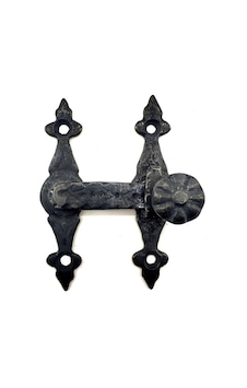 Antika Tarz Dekoratif Pirinç Kapı, Pencere Mandalı - 82x65 Mm, Oksit 53119080