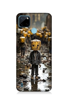 Realme C21y Uyumlu Karton Kafalar Desenli Silikon Kılıf Realme C21y Uyumlu Karton Kafalar Desenli Silikon Kılıf