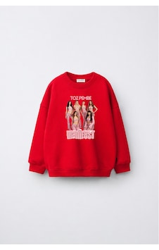 Fasardi Manifest Girls M6nifestgirls Baskılı Oversize Şardonsuz Uzun Kollu Kız Çocuk Sweatshirt Kırmızı Fasardi Manifest Girls M6nifestgirls Baskılı Oversize Şardonsuz Uzun Kollu Kız Çocuk Sweatshirt Kırmızı