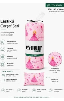 Prenses Desenli Tek Kişilik Lastikli Çarşaf Seti Çok Renkli Prenses Desenli Tek Kişilik Lastikli Çarşaf Seti Çok Renkli