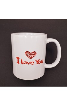 Termos Bardak I Love You Baskılı Çok Renkli