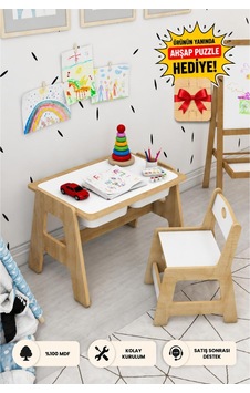 Lesson Montessori Ahşap Aktivite Masa Sandalye Takımı Beyaz - 749284546 Lesson Montessori Ahşap Aktivite Masa Sandalye Takımı Beyaz - 749284546
