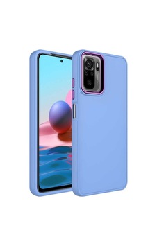 Xiaomi Redmi Note 10 Kılıf Metal Çerçeve Ve Buton Tasarımlı Silikon Zore Luna Kapak Lila Xiaomi Redmi Note 10 Kılıf Metal Çerçeve Ve Buton Tasarımlı Silikon Zore Luna Kapak Lila