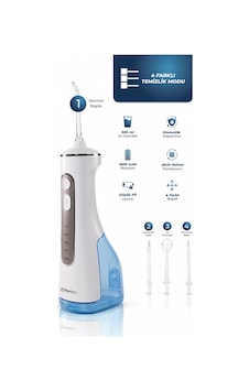 Aquadent Sensitive Ağız Duşu 4 Modlu 4 Başlıklı Type-c Şarjlı Ipx7 40-130 Psı Aquadent Sensitive Ağız Duşu 4 Modlu 4 Başlıklı Type-c Şarjlı Ipx7 40-130 Psı