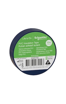 Schneider Mavi PVC İzolasyon Bandı 20mt*19mm 2420102 Schneider Mavi PVC İzolasyon Bandı 20mt*19mm 2420102