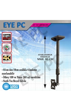 Lg Samsung Uyumlu 22 24 28 30 32 İnç Lcd Led Tv Tavan Askı Aparatı Lg Samsung Uyumlu 22 24 28 30 32 İnç Lcd Led Tv Tavan Askı Aparatı