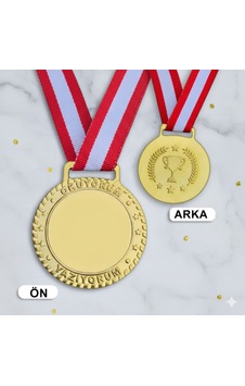 Artık Okuyorum Yazıyorum Madalyası Baskısız Boş Yazısız Madalya + Kurdele 20 Adet Altın