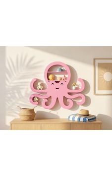 Northcity 3d Baskı Ahtapot Duvar Rafı - Dekoratif Mini Raf-pembe Northcity 3d Baskı Ahtapot Duvar Rafı - Dekoratif Mini Raf-pembe