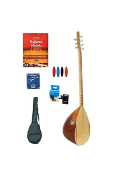 Uzun Sap Başlangıç Düzeyi Bağlama Seti Kılıf-tel-tezene-tuner-metot Uzun Sap Başlangıç Düzeyi Bağlama Seti Kılıf-tel-tezene-tuner-metot
