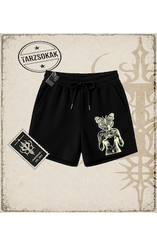 Tarzsokak Gotik & Grunge Streetwear Zostałam Unisex Şort Siyah Tarzsokak Gotik & Grunge Streetwear Zostałam Unisex Şort Siyah