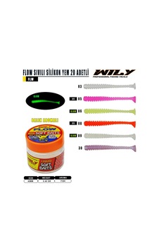 Wily Flow Sıvılı 48 Mm 20 Pcs Silikon Yem Wily Flow Sıvılı 48 Mm 20 Pcs Silikon Yem