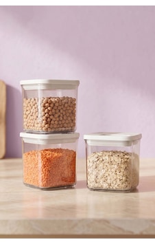 Beyaz Vakumlu Hava Geçirmez 3 Lü Saklama Kabı - 700 Ml Beyaz Vakumlu Hava Geçirmez 3 Lü Saklama Kabı - 700 Ml