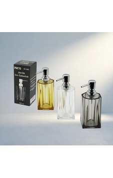Şeffaf Renkli Akrilik Sabunluk 280ml Modern Tasarım İle Banyo Ve Mutfak İçin 000 Açık Krem Şeffaf Renkli Akrilik Sabunluk 280ml Modern Tasarım İle Banyo Ve Mutfak İçin 000 Açık Krem