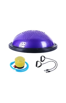 Miyang Dikenli Masaj Nokta Bosu Ball, Denge Yarım Pilates & Yoga Topu Mor Miyang Dikenli Masaj Nokta Bosu Ball, Denge Yarım Pilates & Yoga Topu Mor