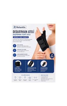 De Quervain Ateli Başparmak Destekli El Bilekliği Alüminyum Balenli Sağ Sol Uyumlu Standart Beden De Quervain Ateli Başparmak Destekli El Bilekliği Alüminyum Balenli Sağ Sol Uyumlu Standart Beden