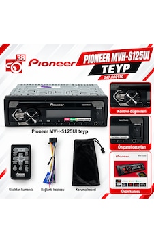 Paspro Otomotiv Mvh-s125uı Usb Aux Girişli Uzaktan Kumandalı Oto Teyp