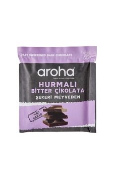 3 Adet Aroha Şeker İlavesiz %60 Kakao Hurmalı Bitter Çikolata 40 G 3 Adet Aroha Şeker İlavesiz %60 Kakao Hurmalı Bitter Çikolata 40 G